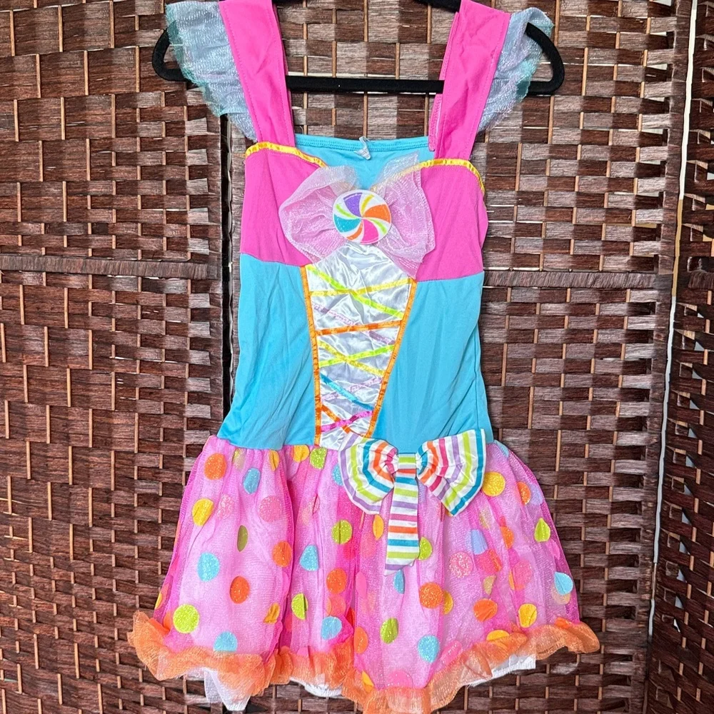 Candylicious Costume dress gloves candy tween teen junior small new pink sz 3-5